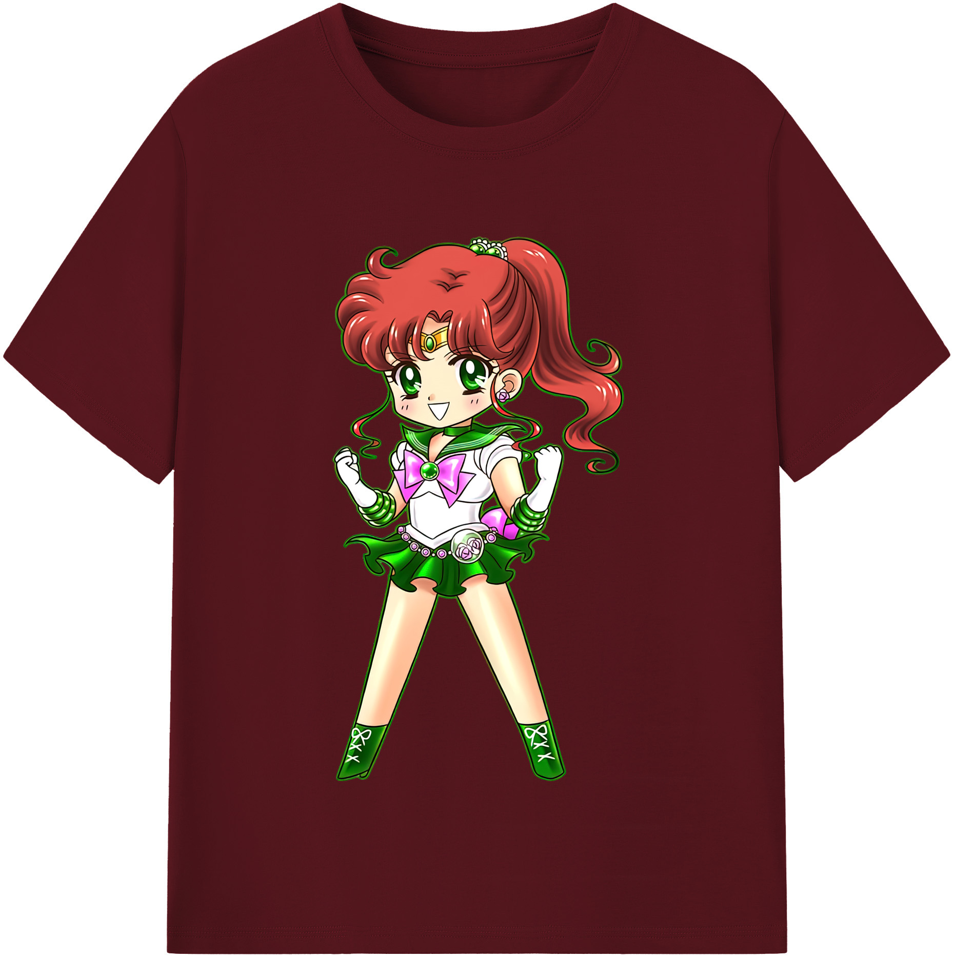 （画像用） 美少女戦士セーラームーン 木野 まこと きの まこと Sailor Moon Kino Makoto （セーラージュピター；Sailor Jupiter） 綿100％半袖Tシャツ（フロントプリント）